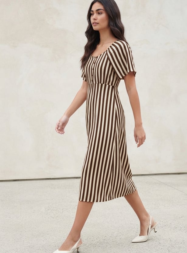 FAME FOREVER Striped Dress