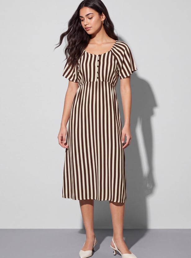 FAME FOREVER Striped Dress