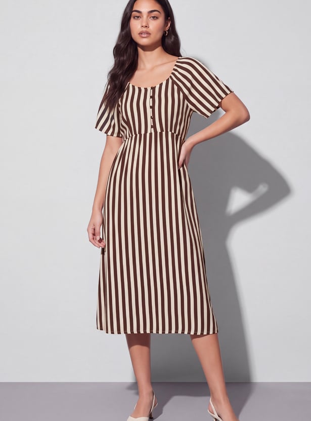 FAME FOREVER Striped Dress