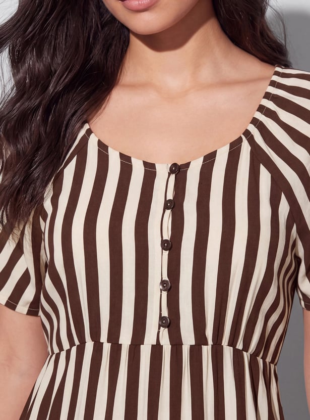 FAME FOREVER Striped Dress