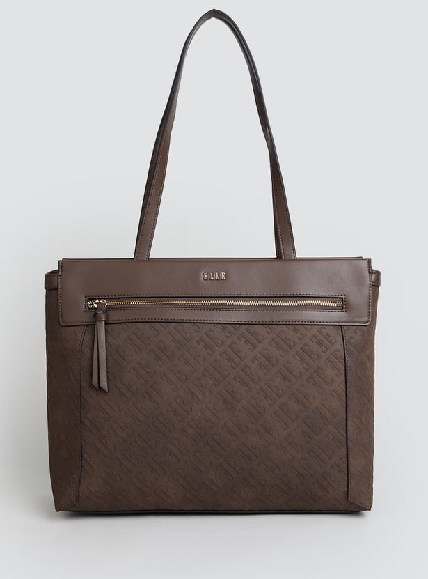 ELLE Embossed Laptop Bag