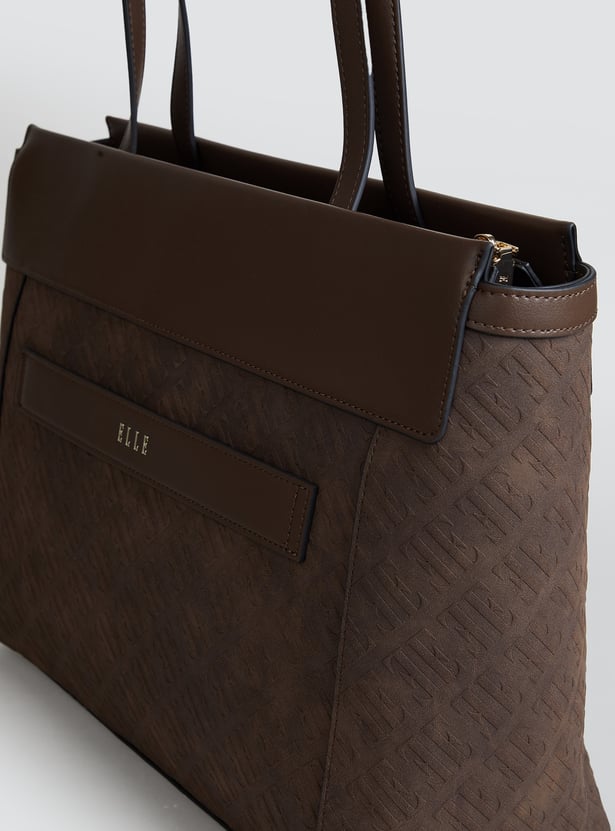ELLE Embossed Laptop Bag