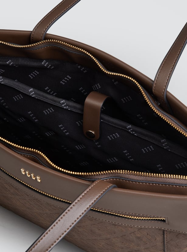 ELLE Embossed Laptop Bag
