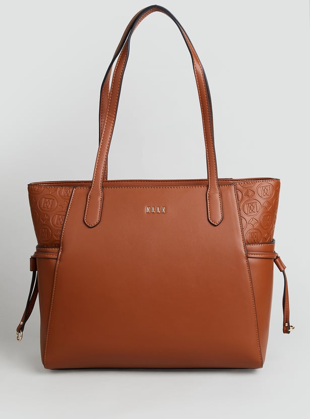 ELLE Embossed Shoulder Bag