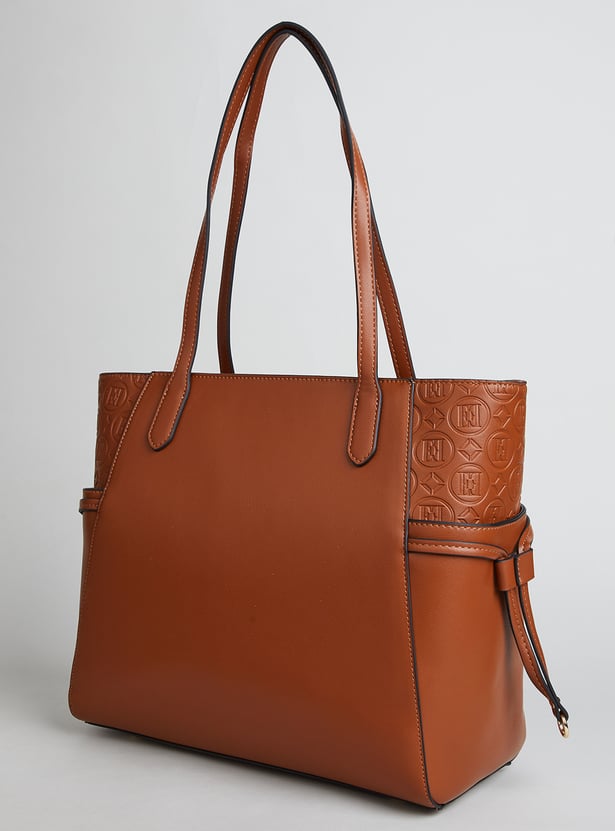ELLE Embossed Shoulder Bag