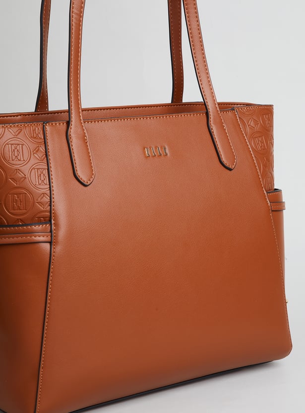 ELLE Embossed Shoulder Bag