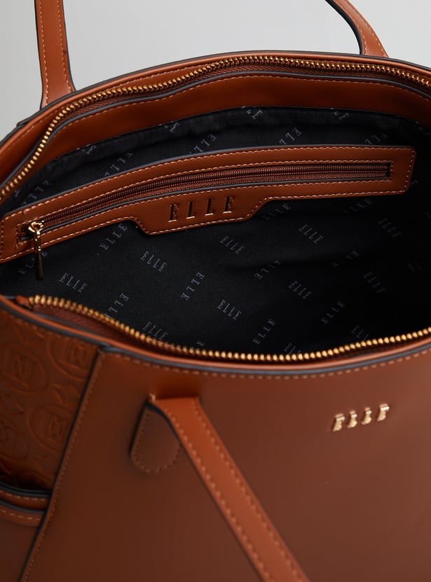 ELLE Embossed Shoulder Bag
