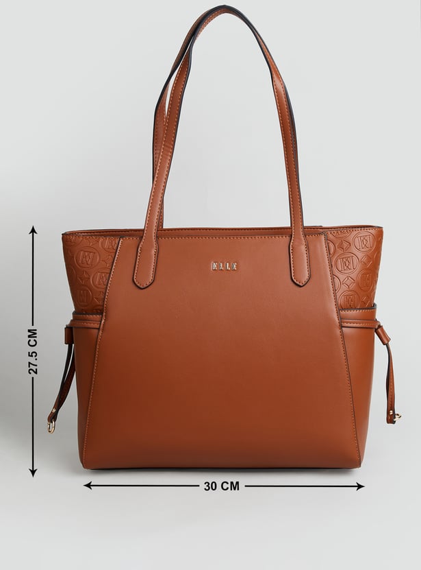 ELLE Embossed Shoulder Bag