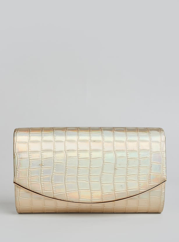 CODE Textured Foldover Clutch with Sling