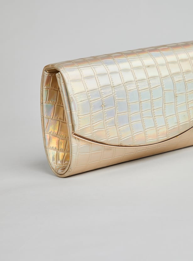 CODE Textured Foldover Clutch with Sling