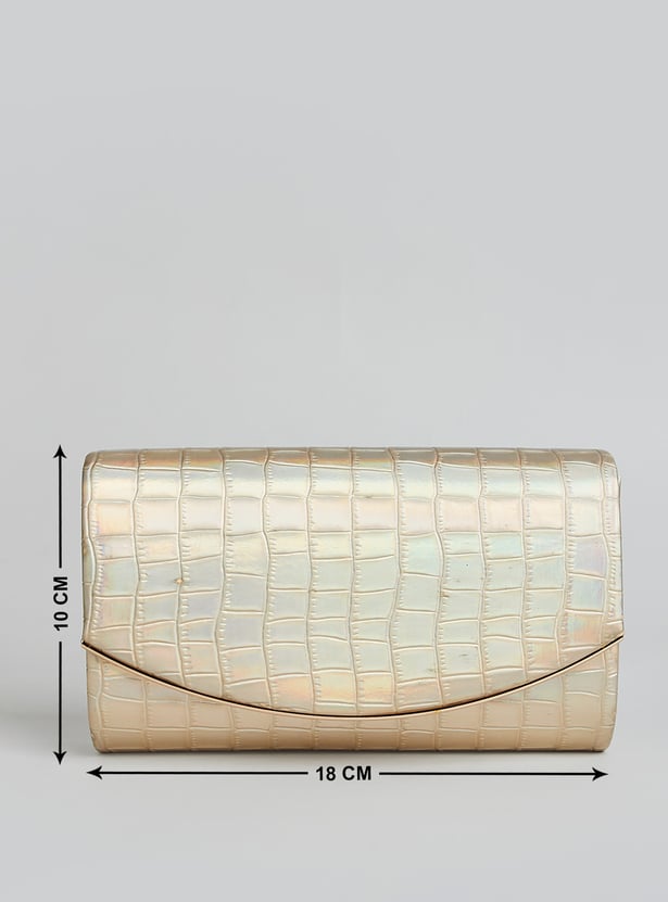 CODE Textured Foldover Clutch with Sling