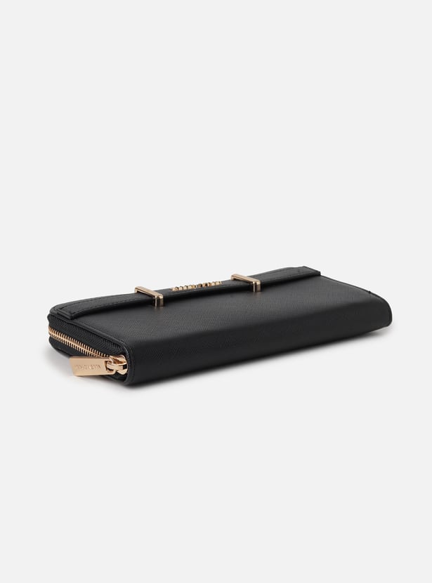 ALLEN SOLLY Solid Zip-Around Wallet