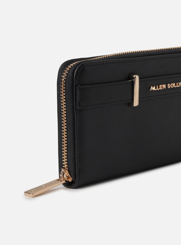 ALLEN SOLLY Solid Zip-Around Wallet