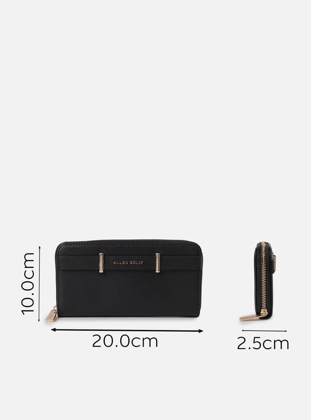ALLEN SOLLY Solid Zip-Around Wallet