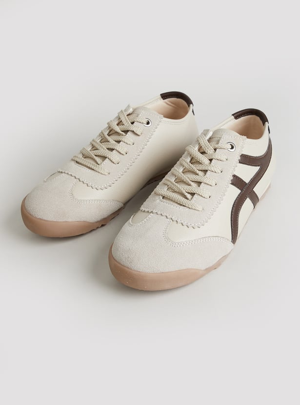 GINGER Contrast Striped Lace-Up Sneakers