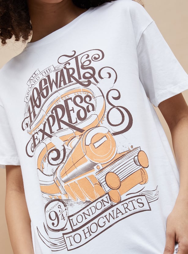 Buy GINGER Harry Potter Graphic Print T-shirt from Ginger at just