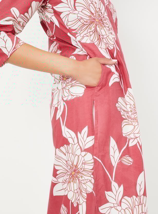 Women Floral Printed Straight Kurta - Pack of 2