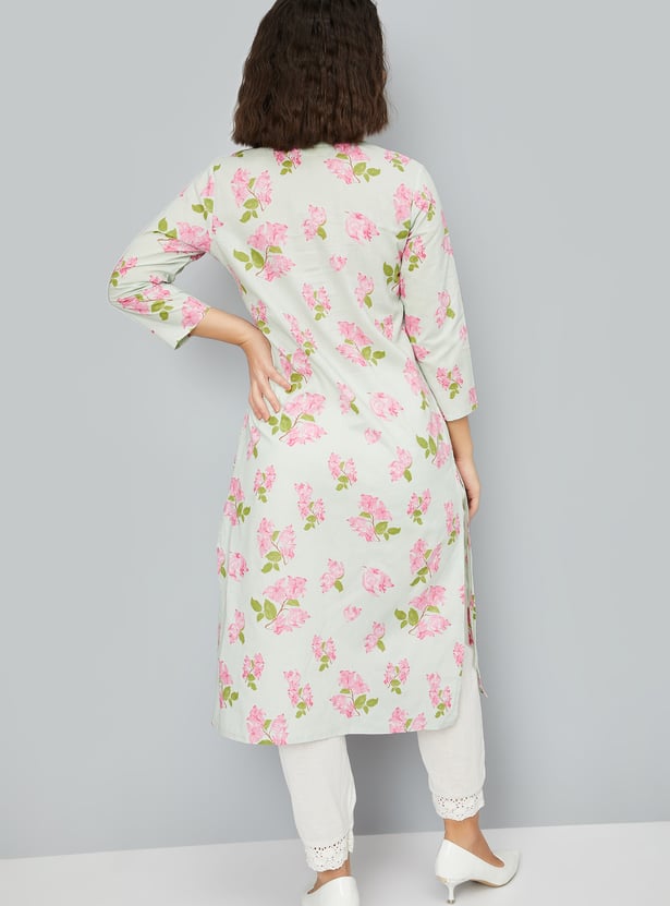 Women Floral Printed Straight Kurta - Pack of 2