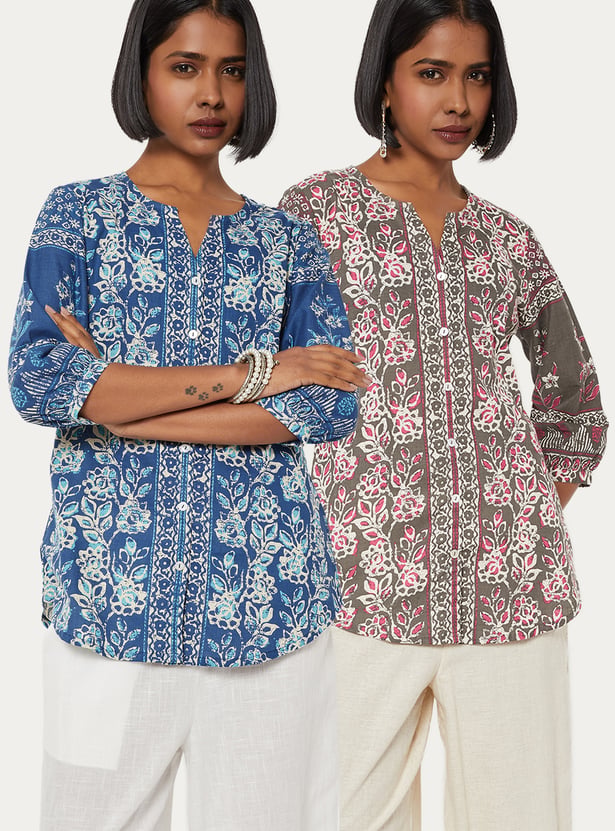 Women Printed Tunic - Pack of 2