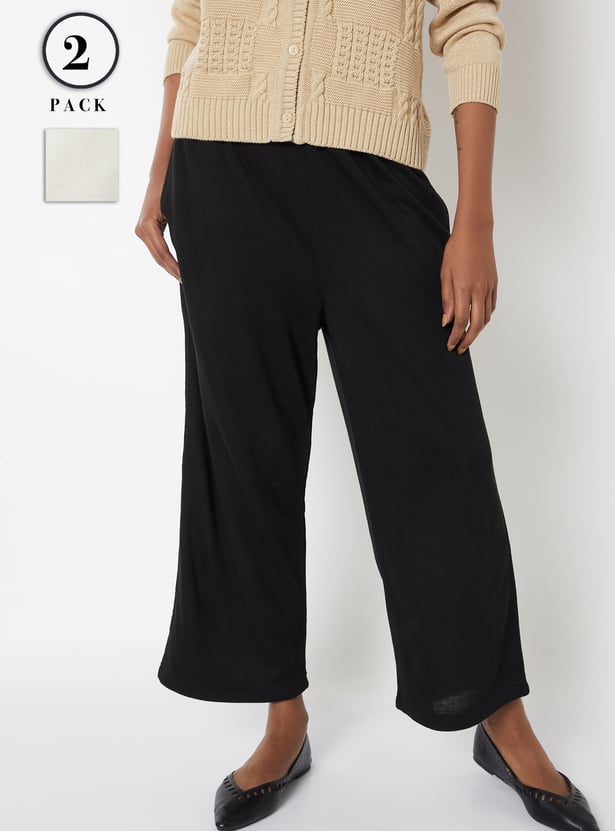Women Knitted Palazzos - Pack of 2