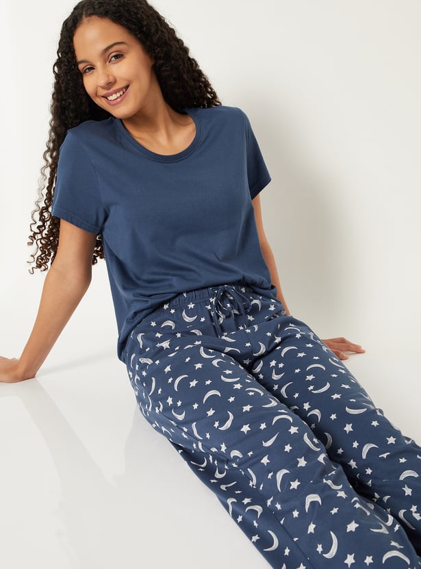 Women Printed PJ Set - Pack of 2