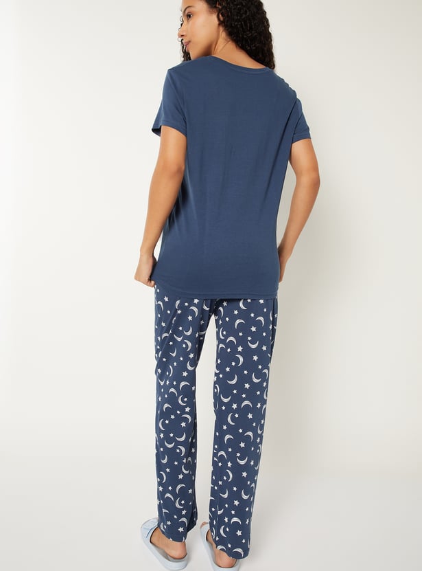 Women Printed PJ Set - Pack of 2