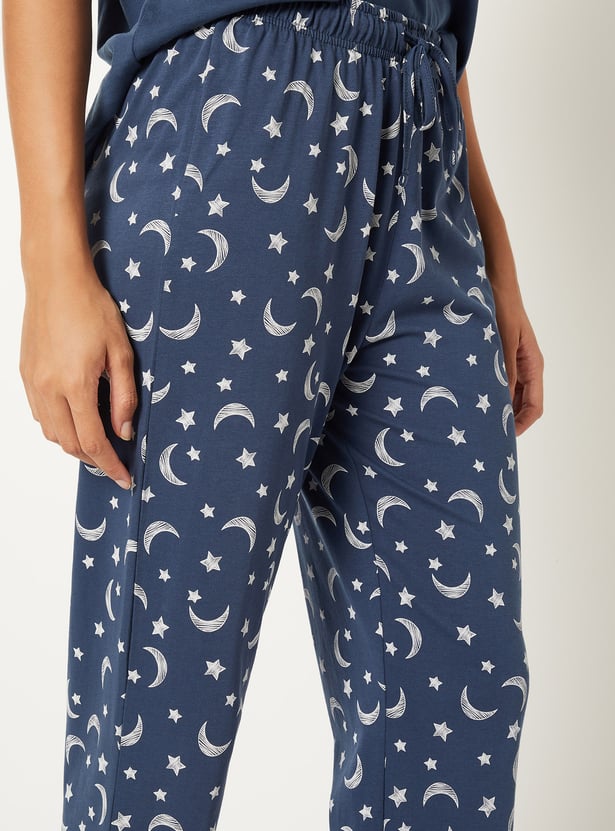 Women Printed PJ Set - Pack of 2
