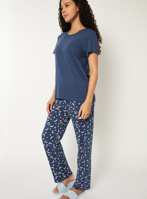 Women Printed PJ Set - Pack of 2