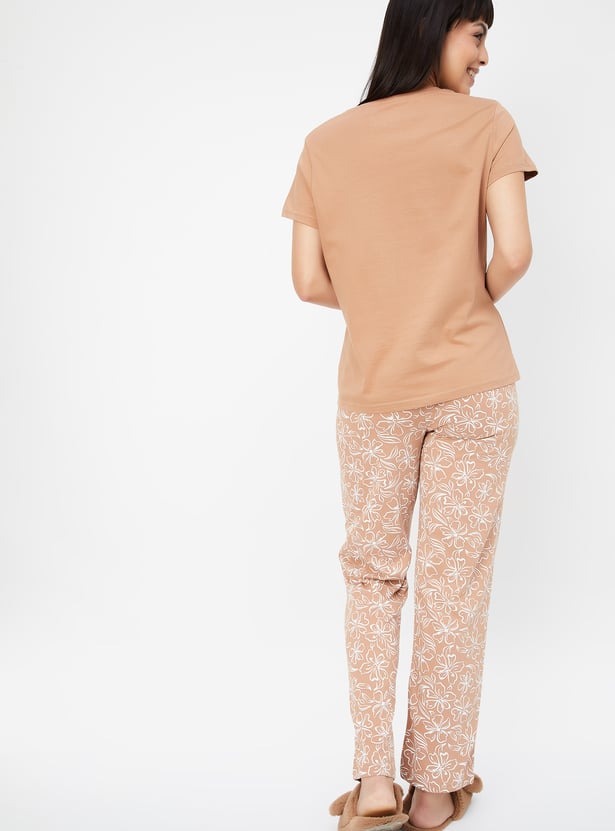Women Printed PJ Set - Pack of 2