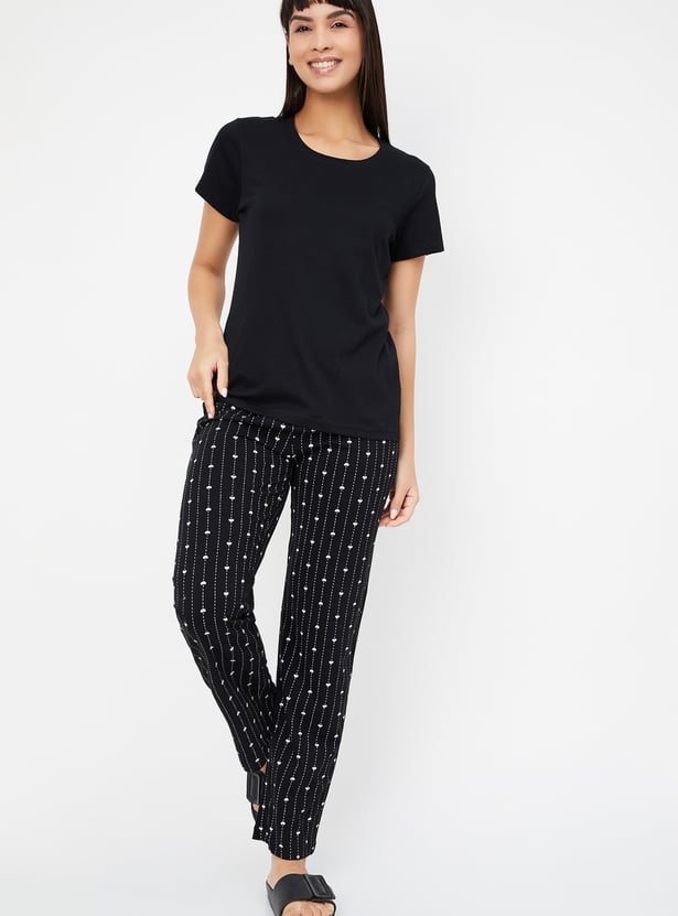 Women Printed PJ Set - Pack of 2