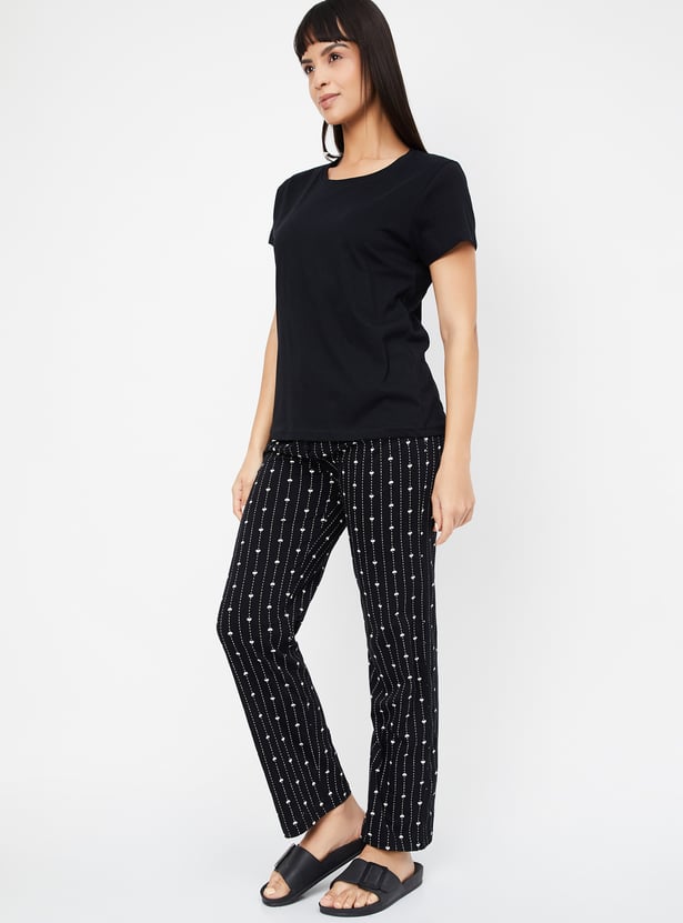 Women Printed PJ Set - Pack of 2
