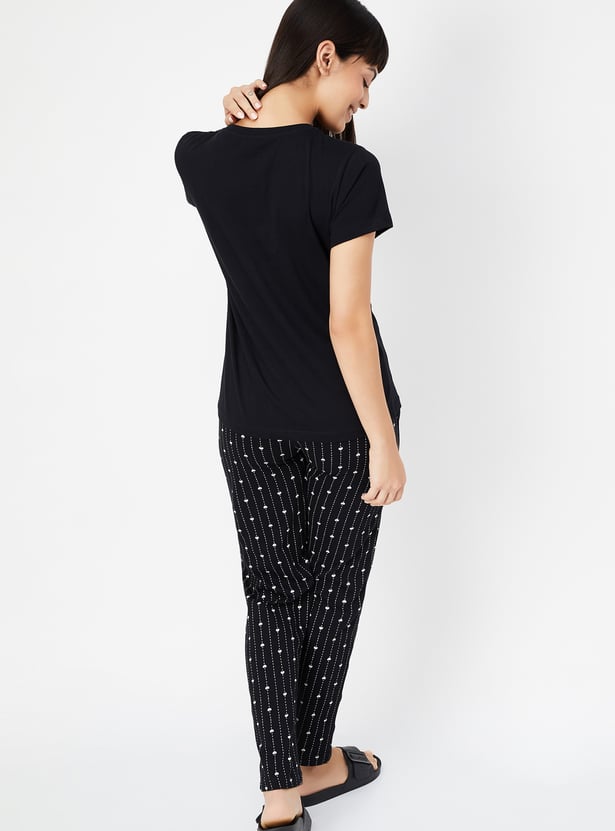 Women Printed PJ Set - Pack of 2