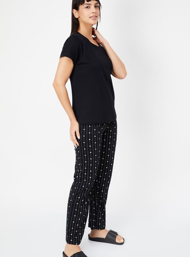 Women Printed PJ Set - Pack of 2