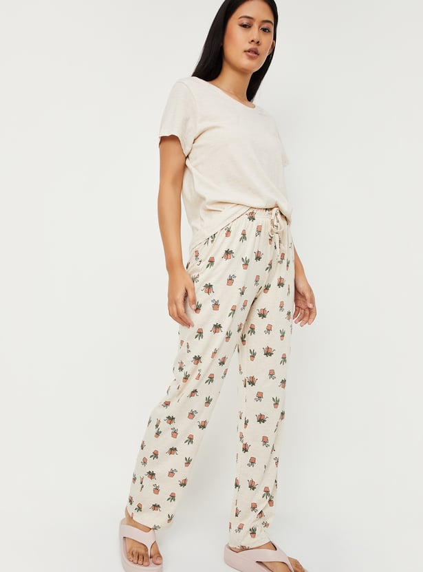 Women Printed PJ Set - Pack of 2