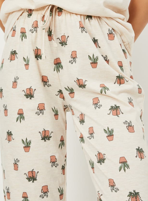 Women Printed PJ Set - Pack of 2