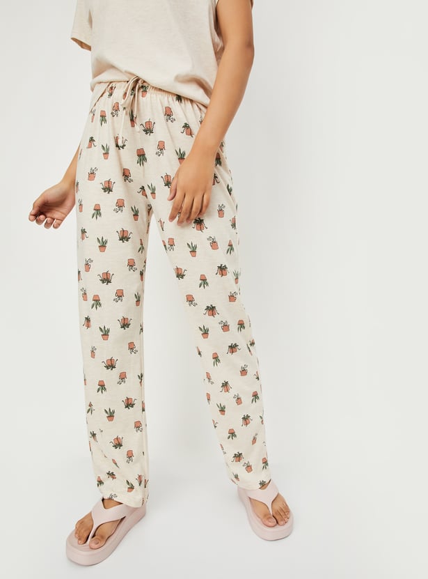 Women Printed PJ Set - Pack of 2