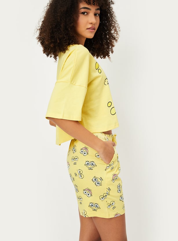 Women Character Print Shorts Set - Pack of 2