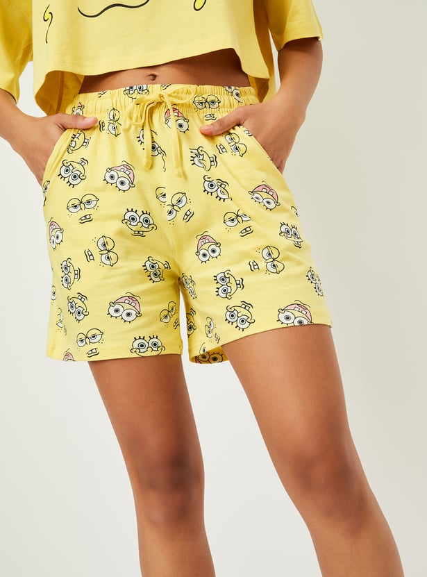 Women Character Print Shorts Set - Pack of 2