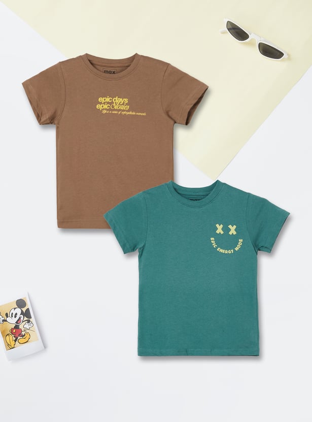 Boys Printed T-shirt - Pack of 2