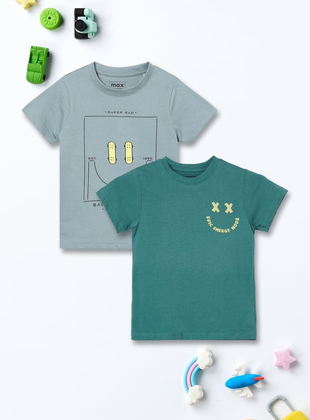 Boys Printed T-shirt - Pack of 2