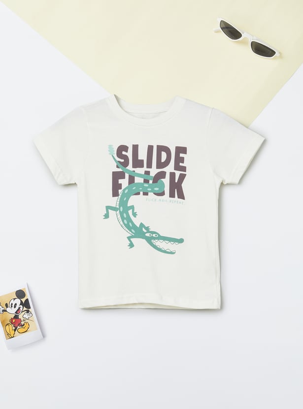 Boys Assorted Print T-shirt - Pack of 2