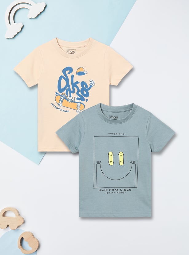 Boys Printed T-shirt - Pack of 2