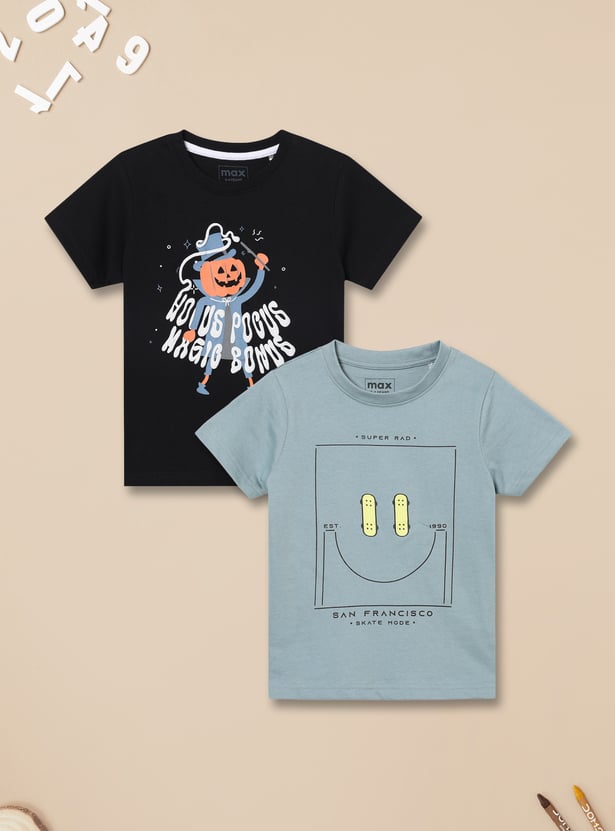 Boys Printed T-shirt - Pack of 2