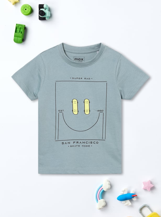 Boys Assorted Print T-shirt - Pack of 2