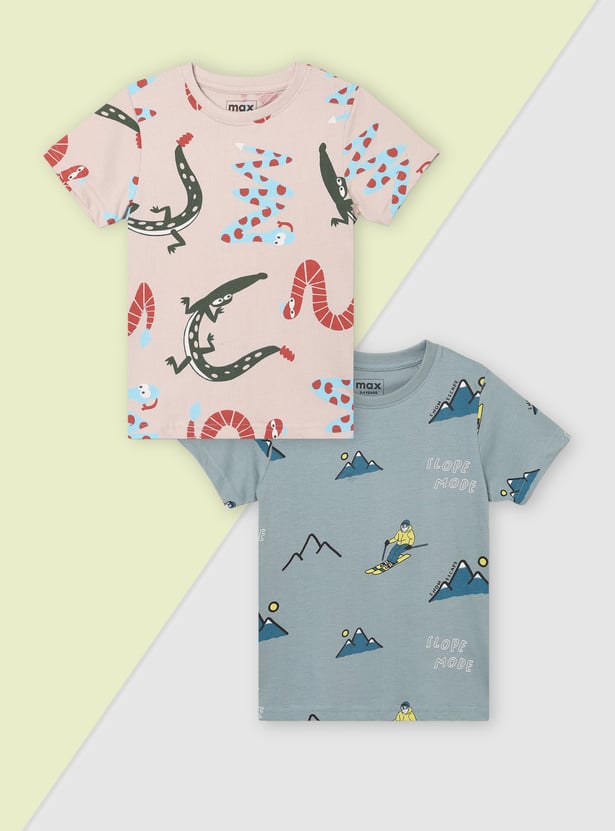 Boys Printed T-shirt - Pack of 2