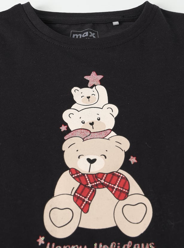 Girls Printed T-shirt - Pack of 2