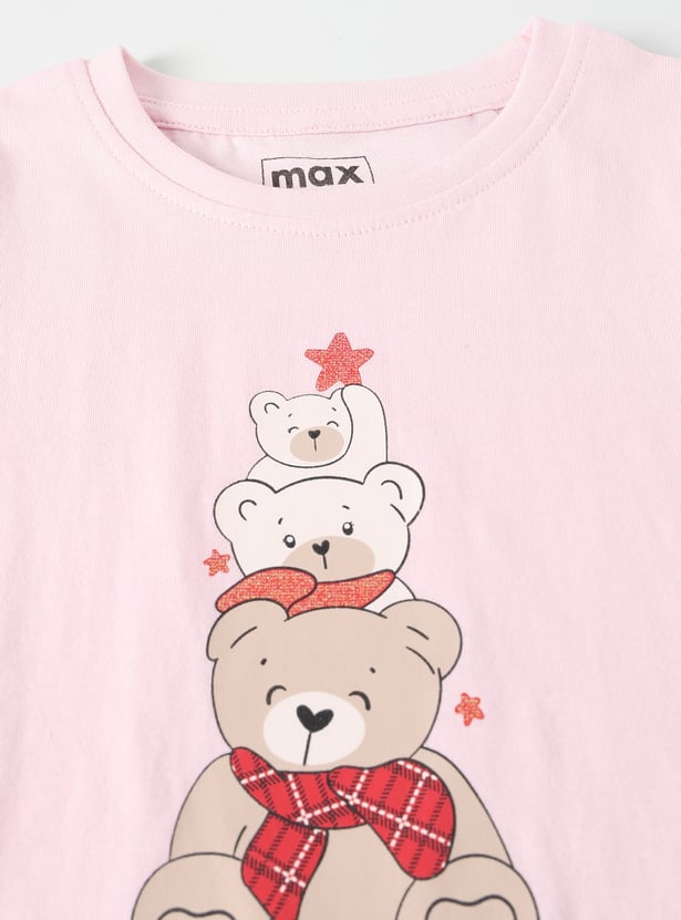 Girls Printed T-shirt - Pack of 2