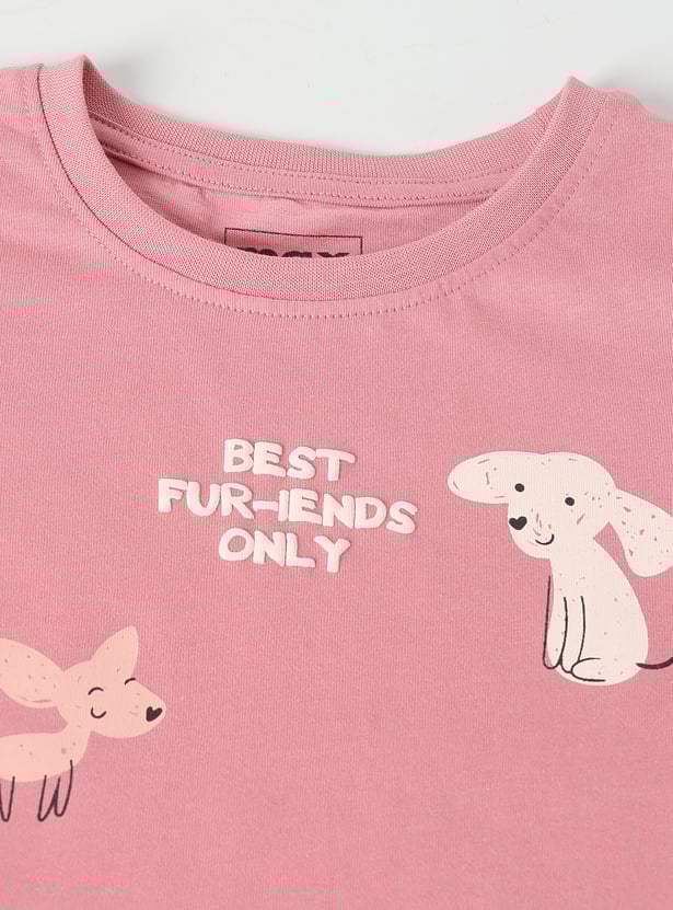 Girls Printed T-shirt - Pack of 2