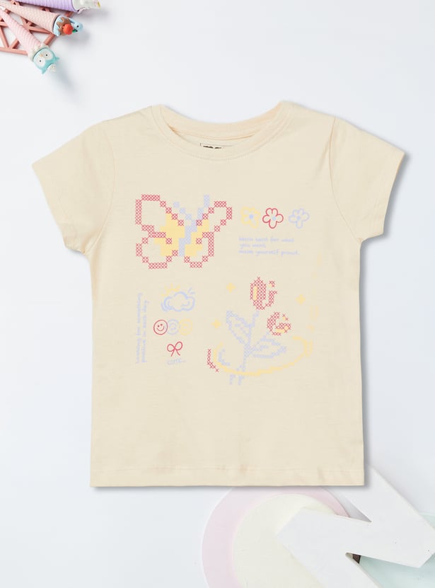 Girls Printed T-shirt - Pack of 2