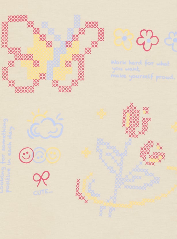 Girls Printed T-shirt - Pack of 2